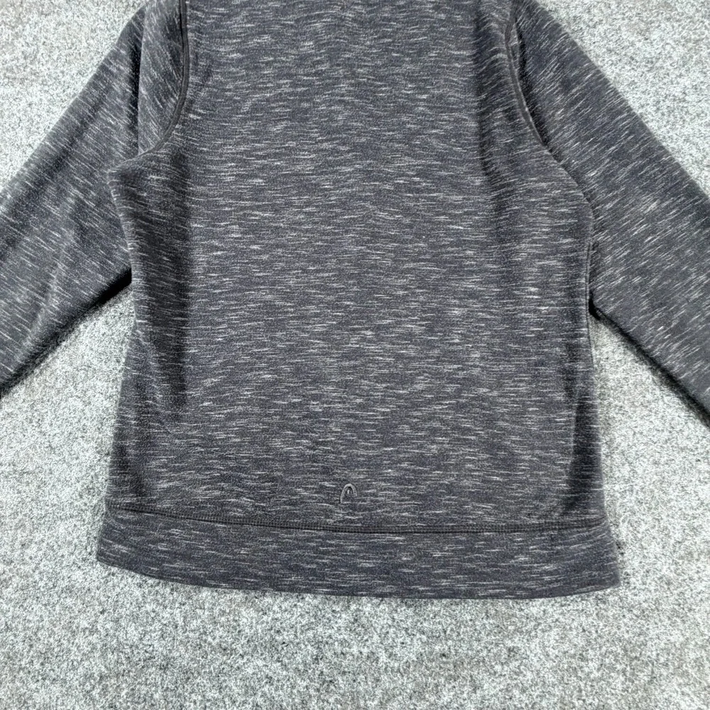 Head Hoodie Youth Large Heather Gray Rayon Stretch Fleece Lined Outdoor Full Zip